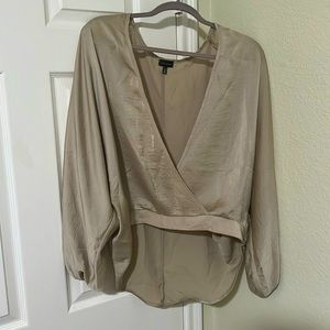 Buckle Black silk blouse